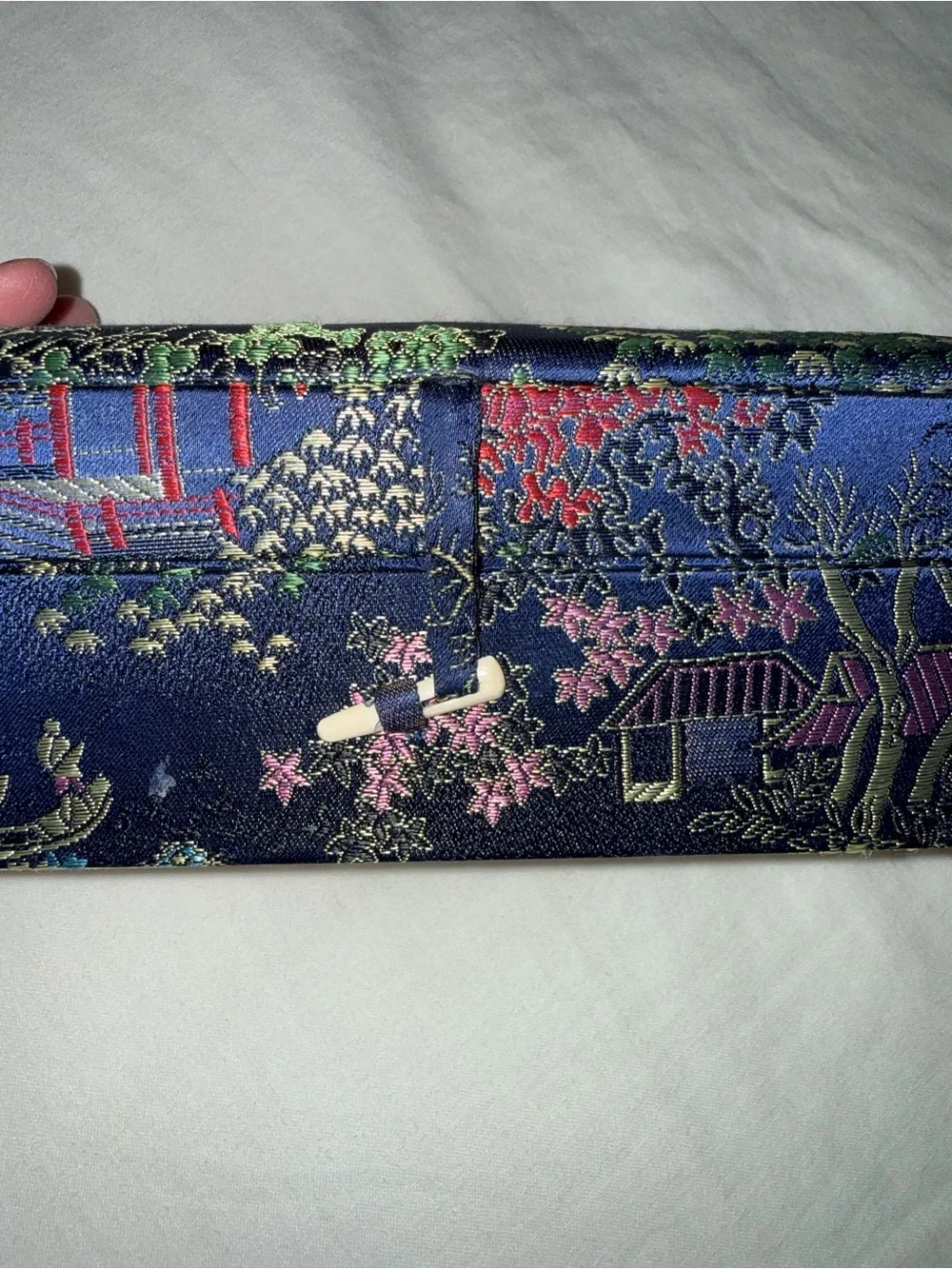 Vintage Silk Jewelry Box